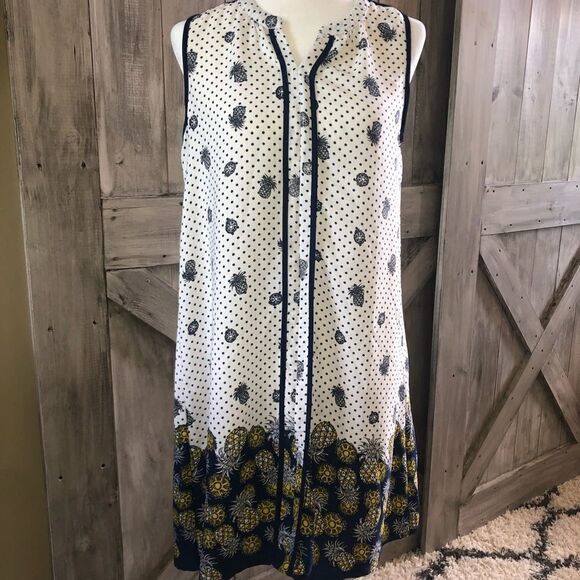 Naïf Pineapple Print Polka Dot Dress - Picture 3 of 8